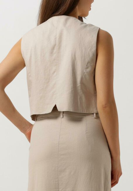Beige GESTUZ Gilet LIZAGZ LINEN WAISTCOAT - large