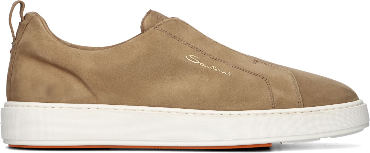 Santoni Lage Sneakers Heren 21995 Clean Icon, Maat: 39, Materiaal: Suède, Kleur: Bruin