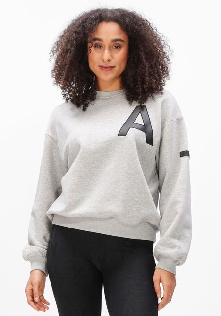 Lichtgrijze ALIX THE LABEL Sweater LADIES KNITTED LEATHER A SWEATER - large