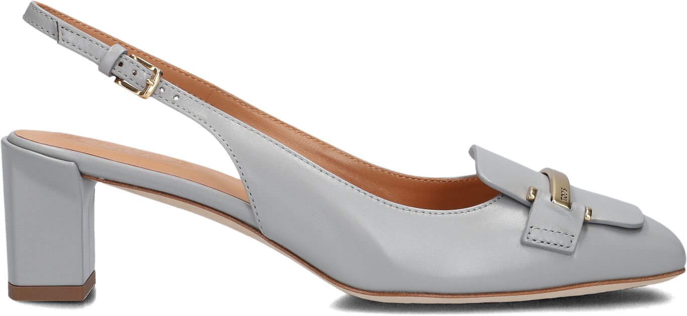 Tod's Pumps Dames Barretta Attacchi, Maat: 38, Materiaal: Leer, Kleur: Lichtgrijs afbeelding