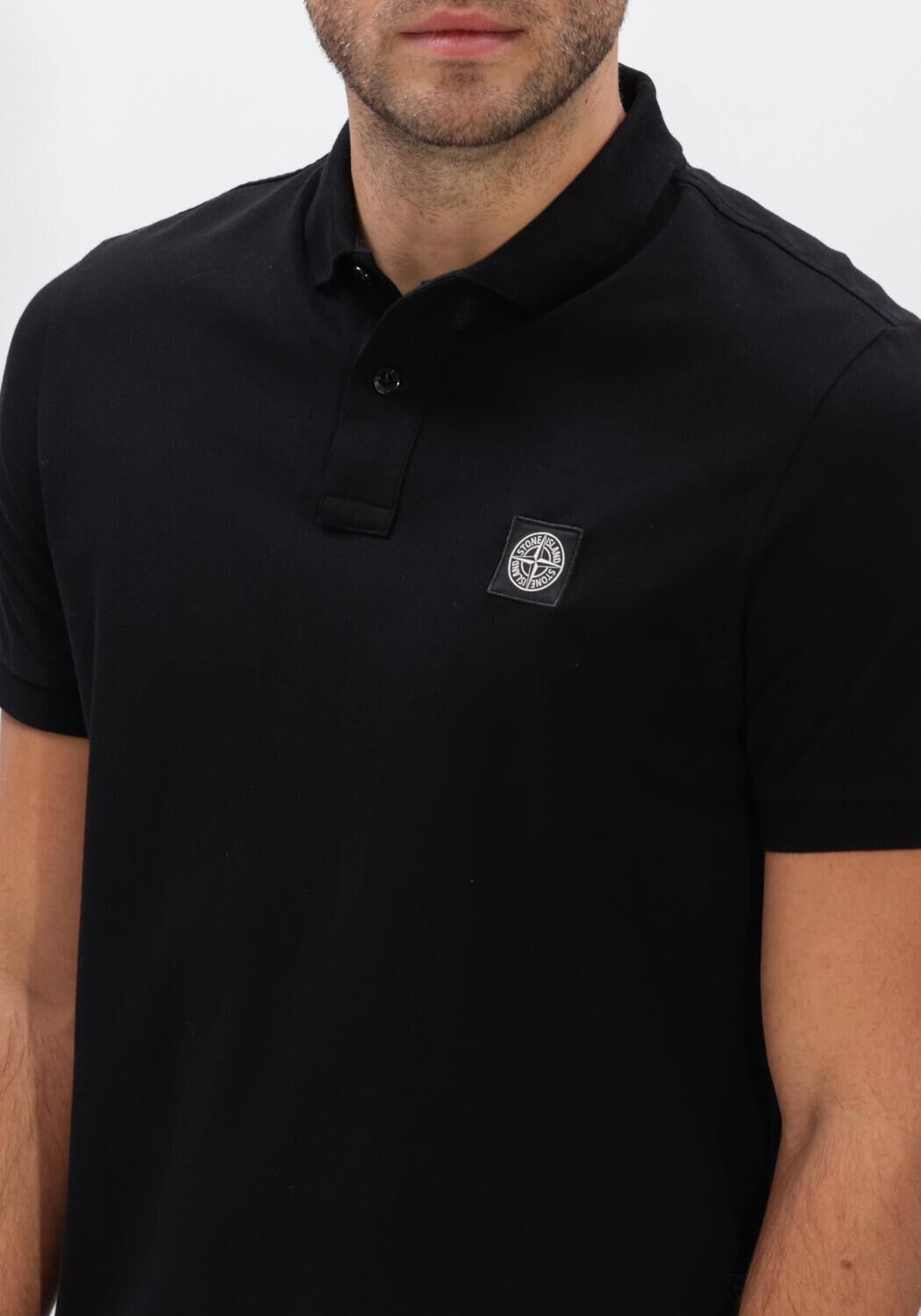 Zwarte STONE ISLAND Polo SS POLO S0017 - large