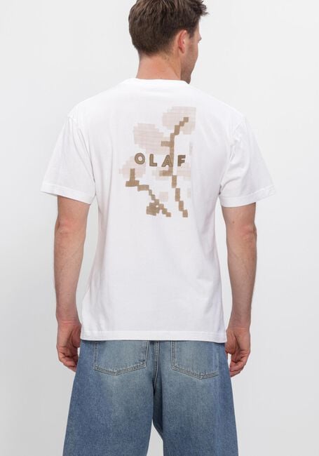 Witte OLAF HUSSEIN T-shirt FELTED WATERCREST TEES - large