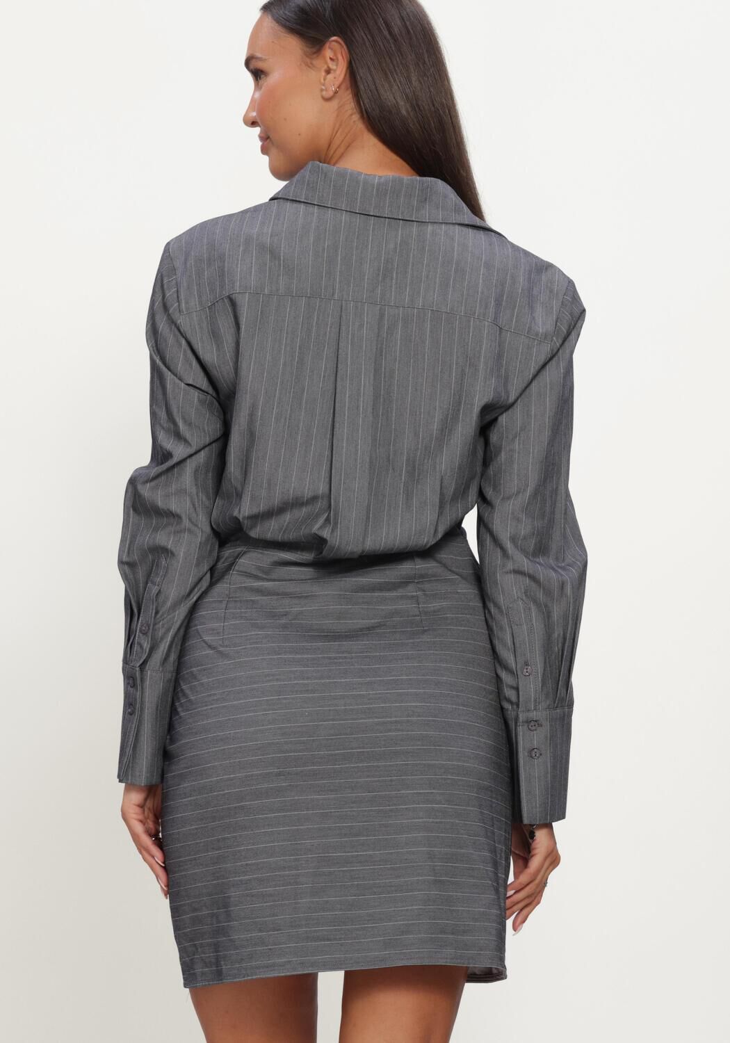 Grijze CO'COUTURE Mini jurk LYVIACC PIN WRAP DRESS - large