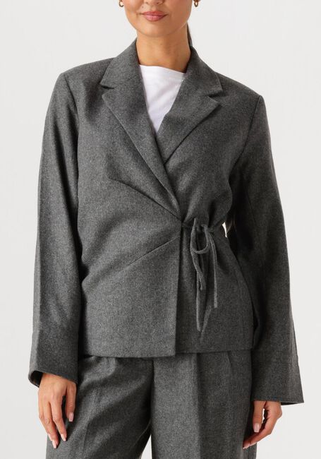 Grijze SECOND FEMALE Blazer MILEA WRAP SHIRT - large