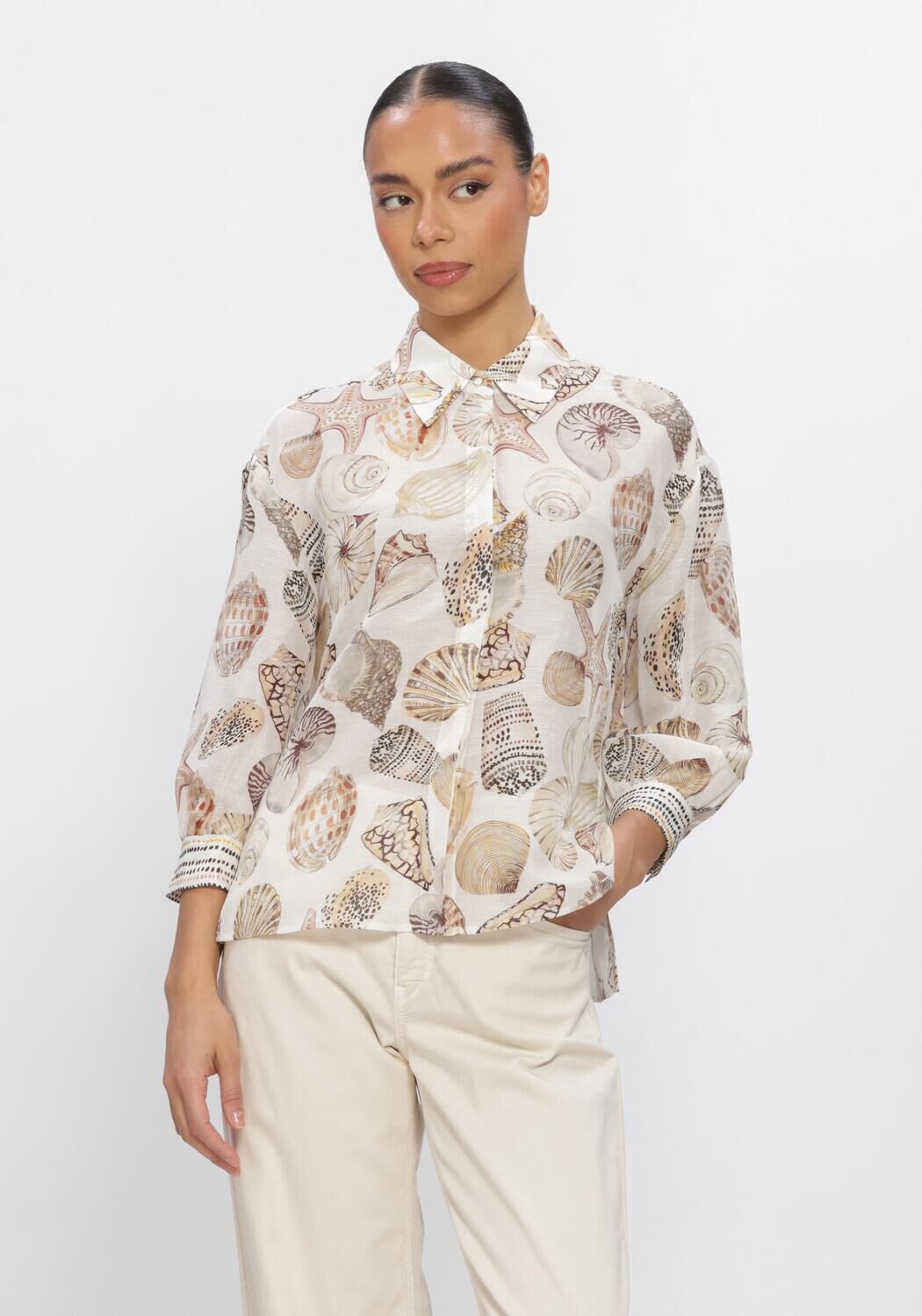 Witte MARC CAIN COLLECTION Blouses AC 51.39 W51 - large