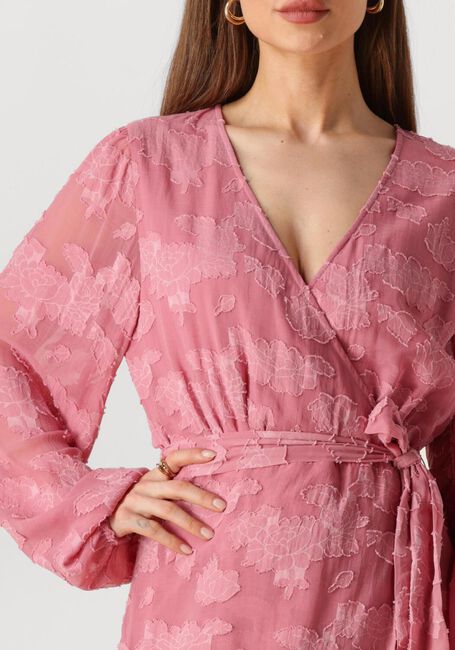 Roze AAIKO Mini jurk ELOISE CHIFFON FLOWER PES 509 - large