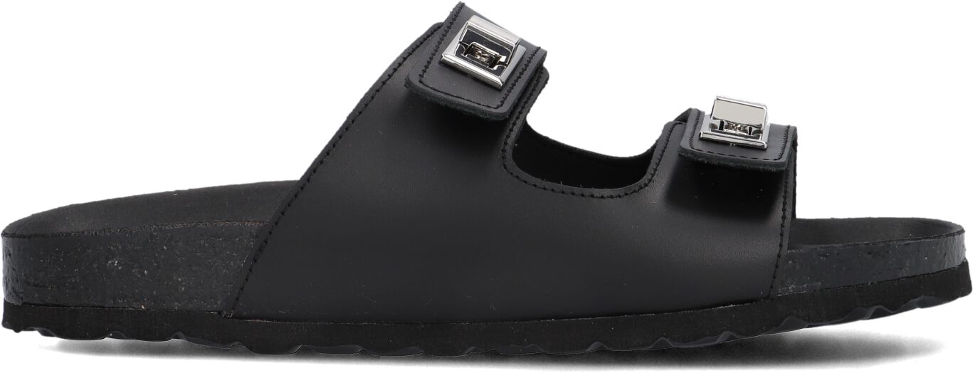 Lina Locchi Slippers
Dames Led 2 Band Slipper, Maat: 40, Materiaal: Leer, Kleur: Zwart