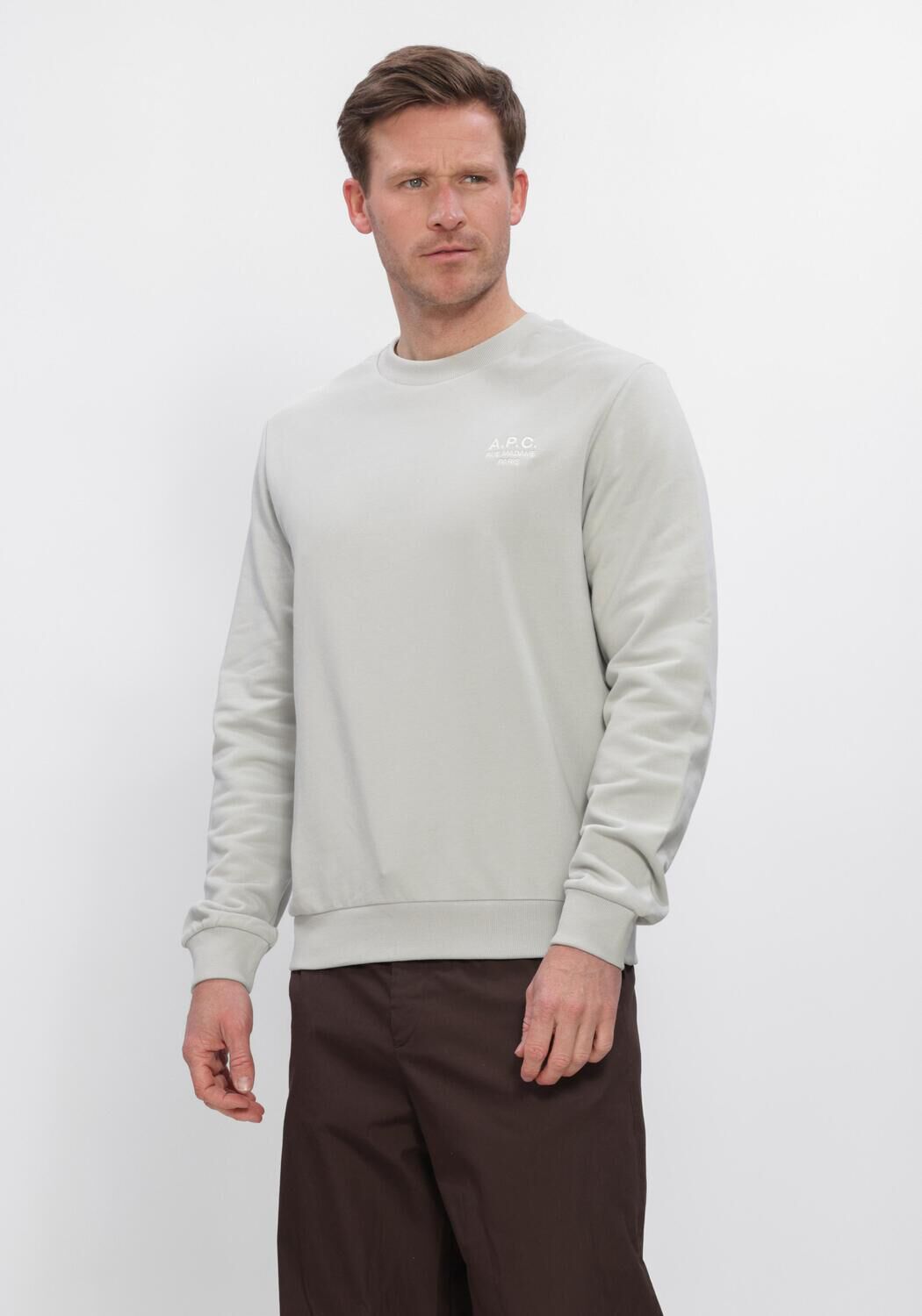 Lichtgrijze APC Sweater SWEAT STANDARD RUE MADAME - large