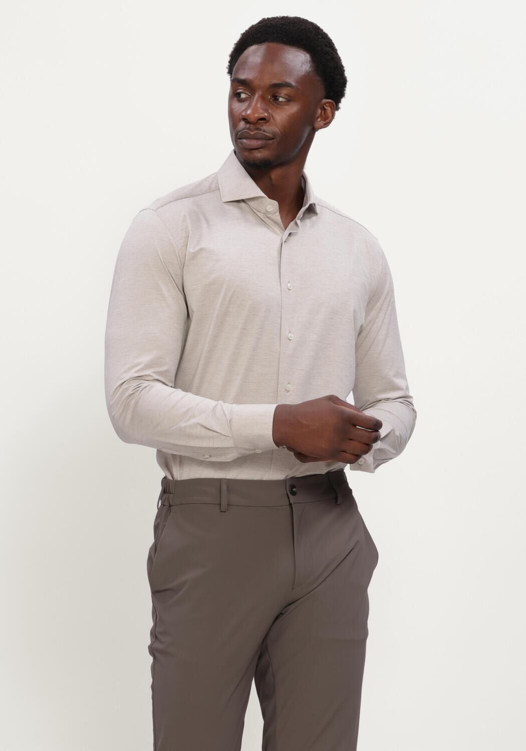 Beige XACUS Casual overhemd ACTIVE SHIRT 520ML - large