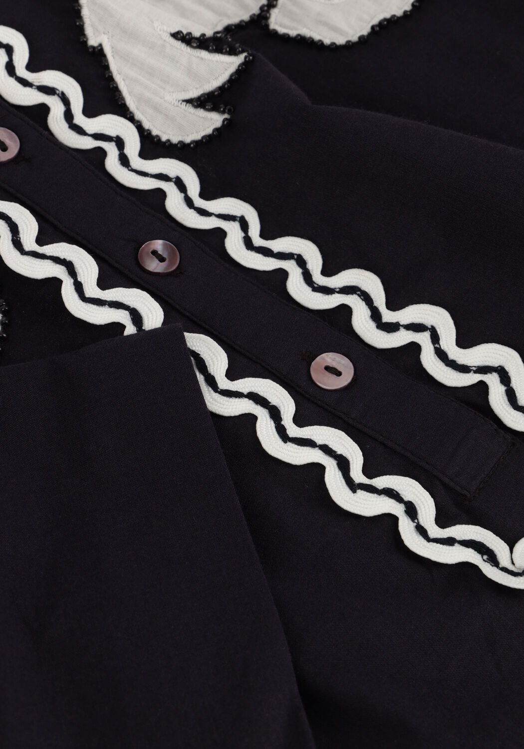 Donkerblauwe ANTIK BATIK Midi jurk DALI DRESS - large