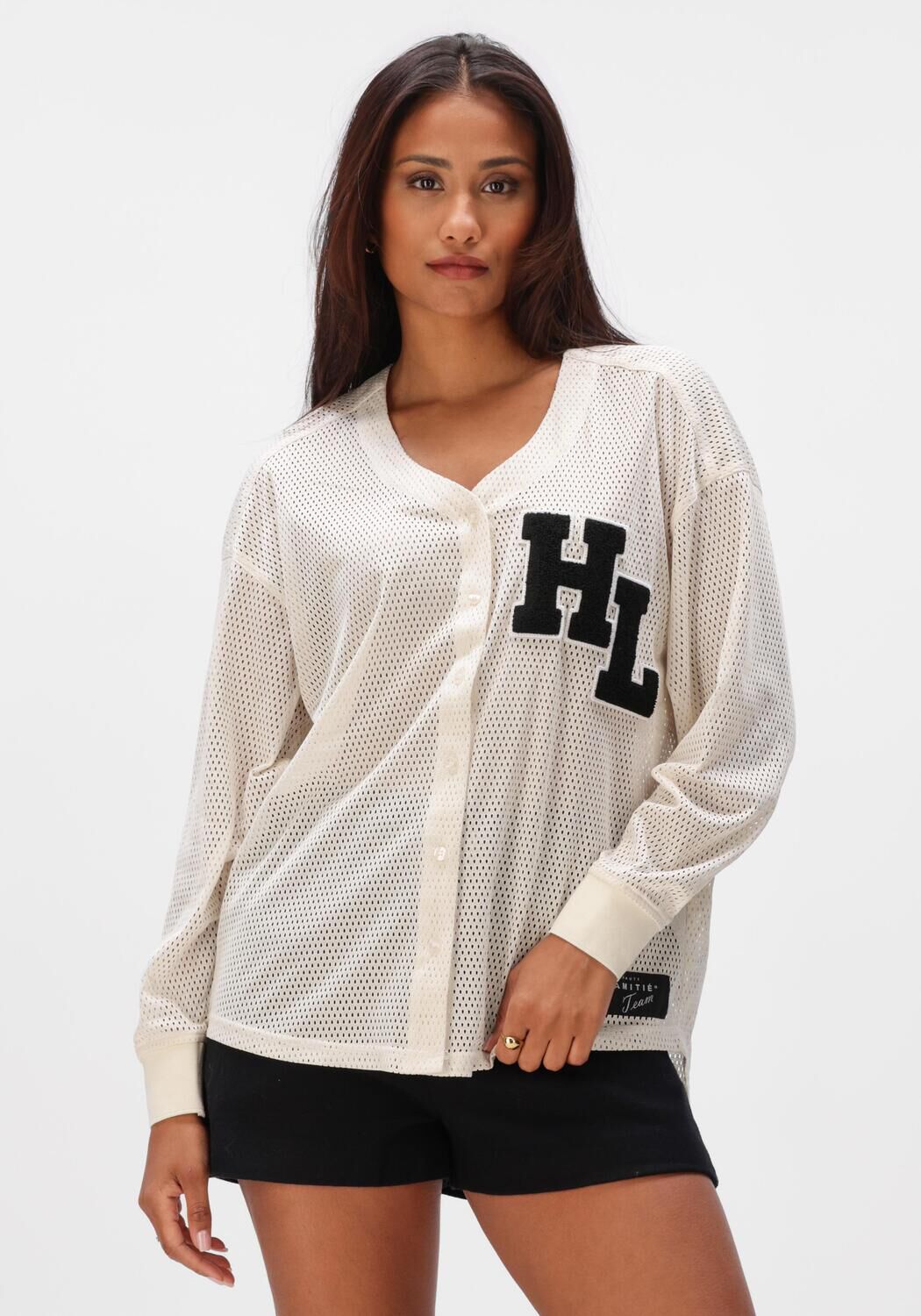 Haute L'Amitié Blouse Dames Drift Ls Court Blouse, Maat: XL, Kleur: Ecru afbeelding 1