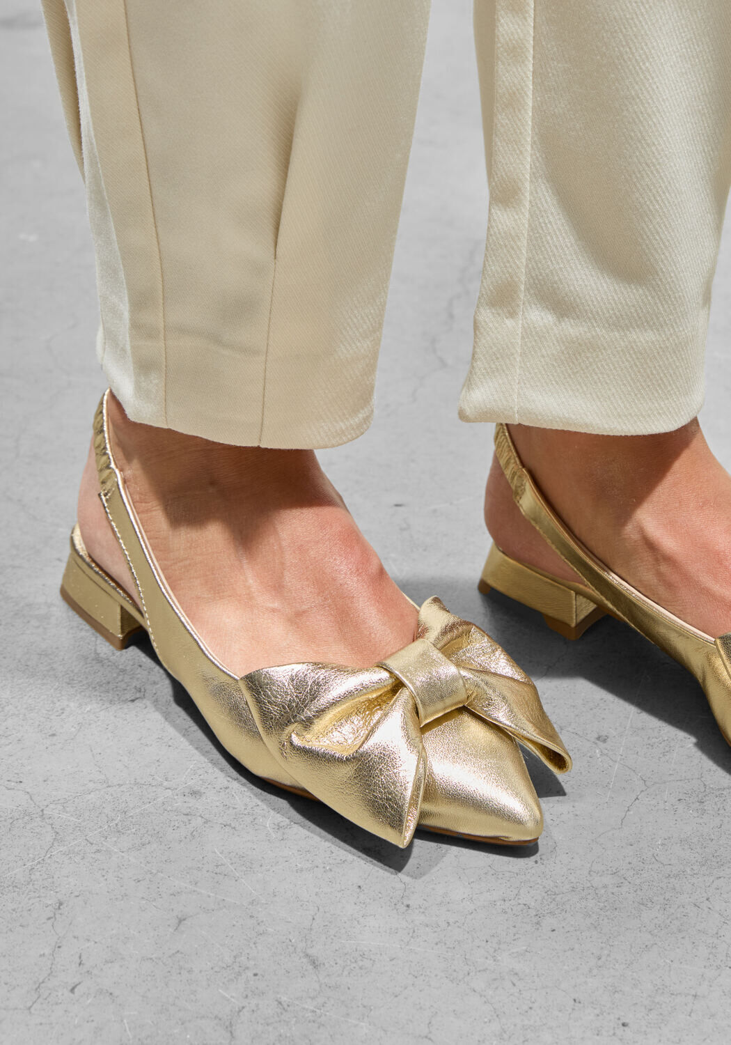 Gouden STEFANO LAURAN Slingbacks MIRELLA - large