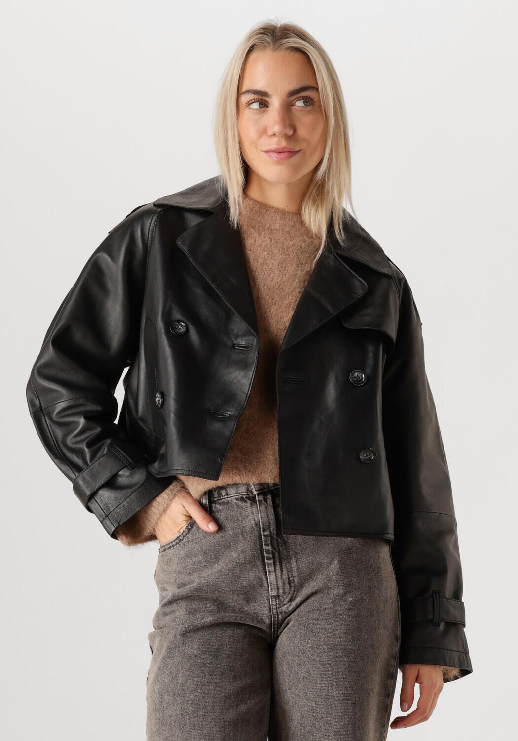Alter Ego Trenchcoat Dames Florine, Maat: L, Kleur: Zwart