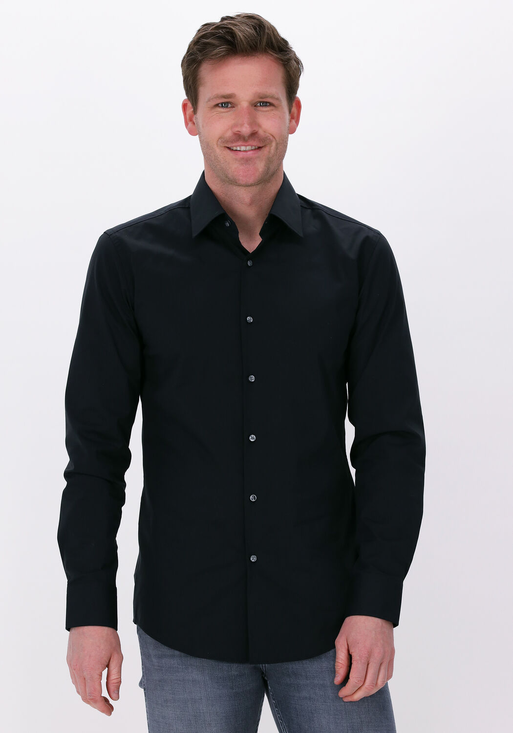 Boss Black Business Overhemd Heren H-hank-kent0c1-214, Maat: 40, Kleur: Zwart