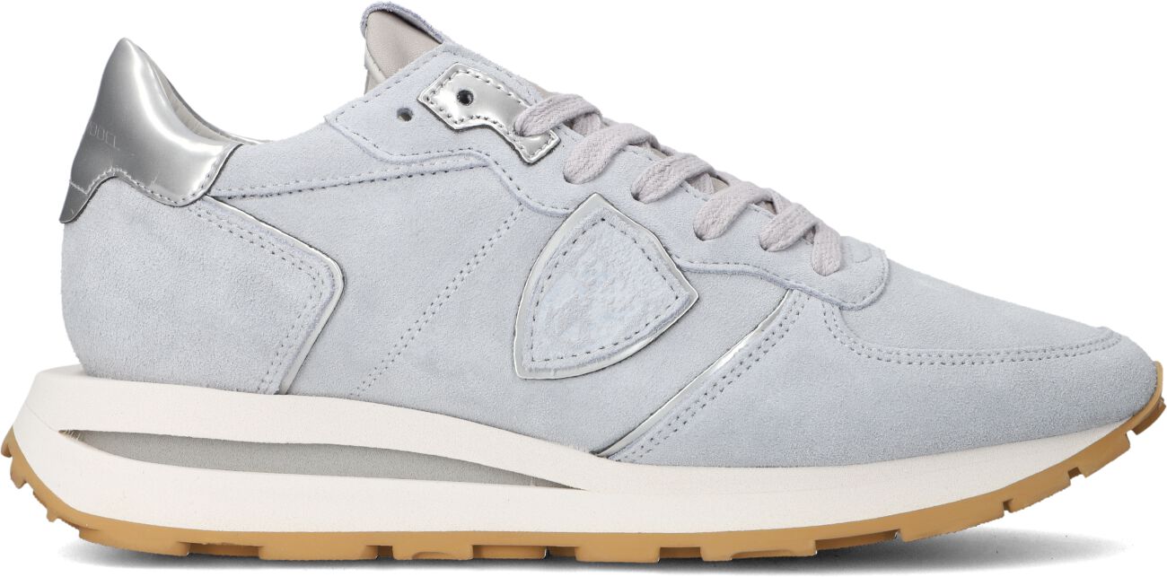 Philippe Model Lage Sneakers Dames Tropez Haute Low Woman, Maat: 37, Materiaal: Suède, Kleur: Grijs afbeelding 1