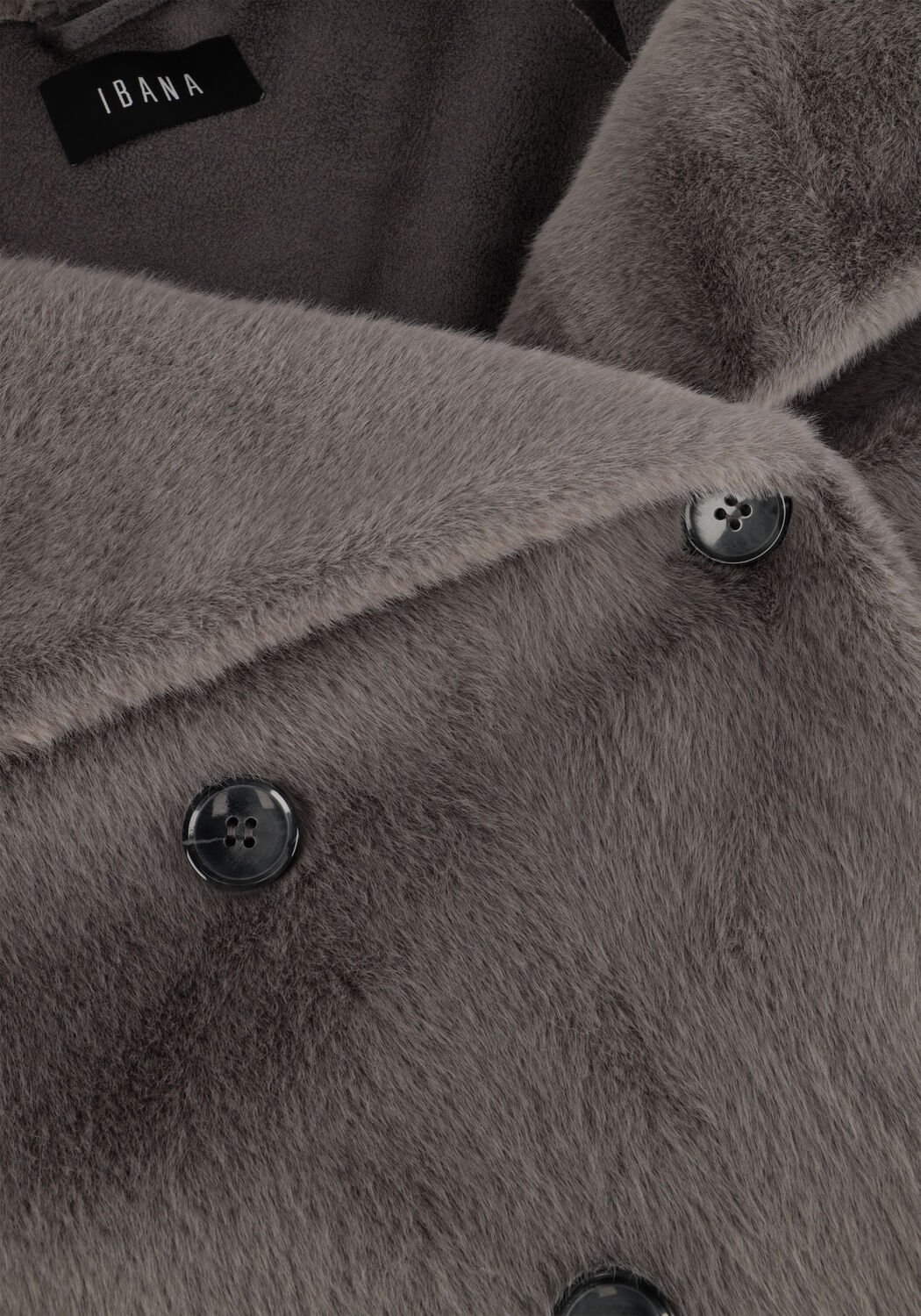 Grijze IBANA Faux fur jas CRISTEL - large