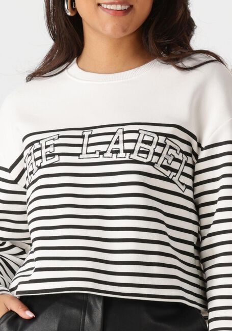 Witte ALIX THE LABEL Sweater LADIES KNITTED STRIPE SWEATER - large