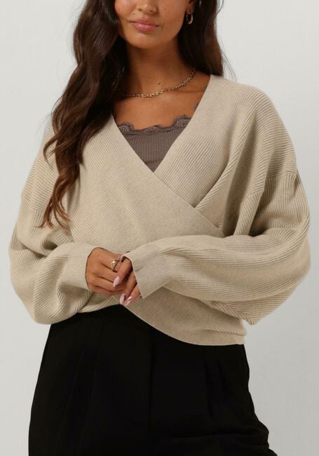 Taupe ROSEMUNDE Top BABETTE SILK TOP W/ LACE - large