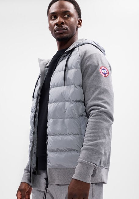 Grijze CANADA GOOSE Gewatteerde jas HYBRIDGE HURON FULL ZIP HOODY - large