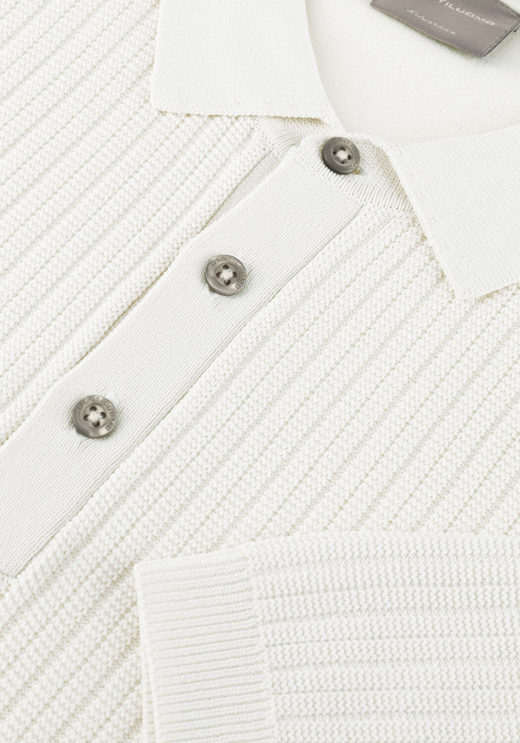Gebroken wit GENTILUOMO Polo POLO 3 BUTTONS SS - large