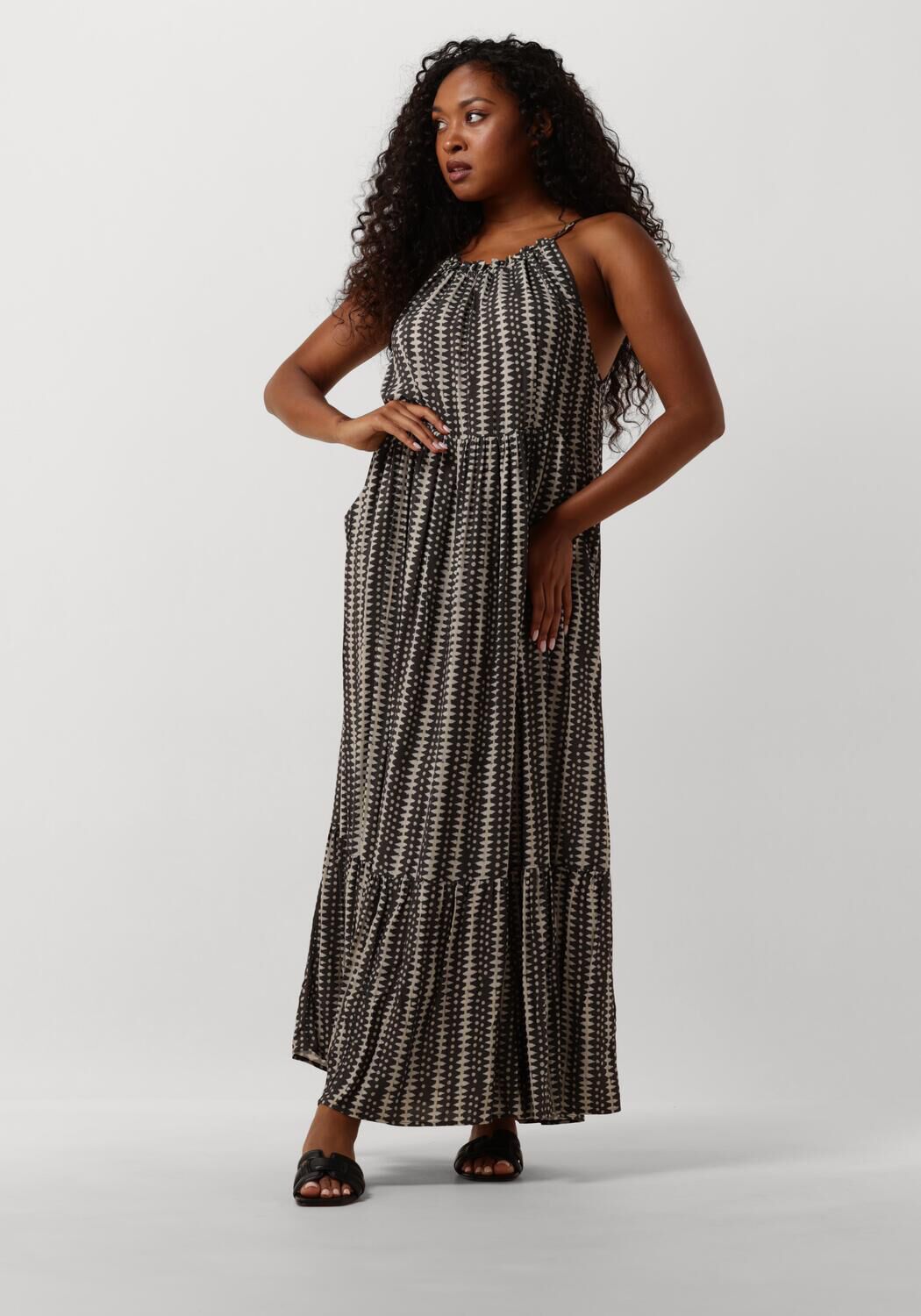 Co'Couture Maxi Jurk Dames Caya Strap Dress, Maat: S, Kleur: Grijs
