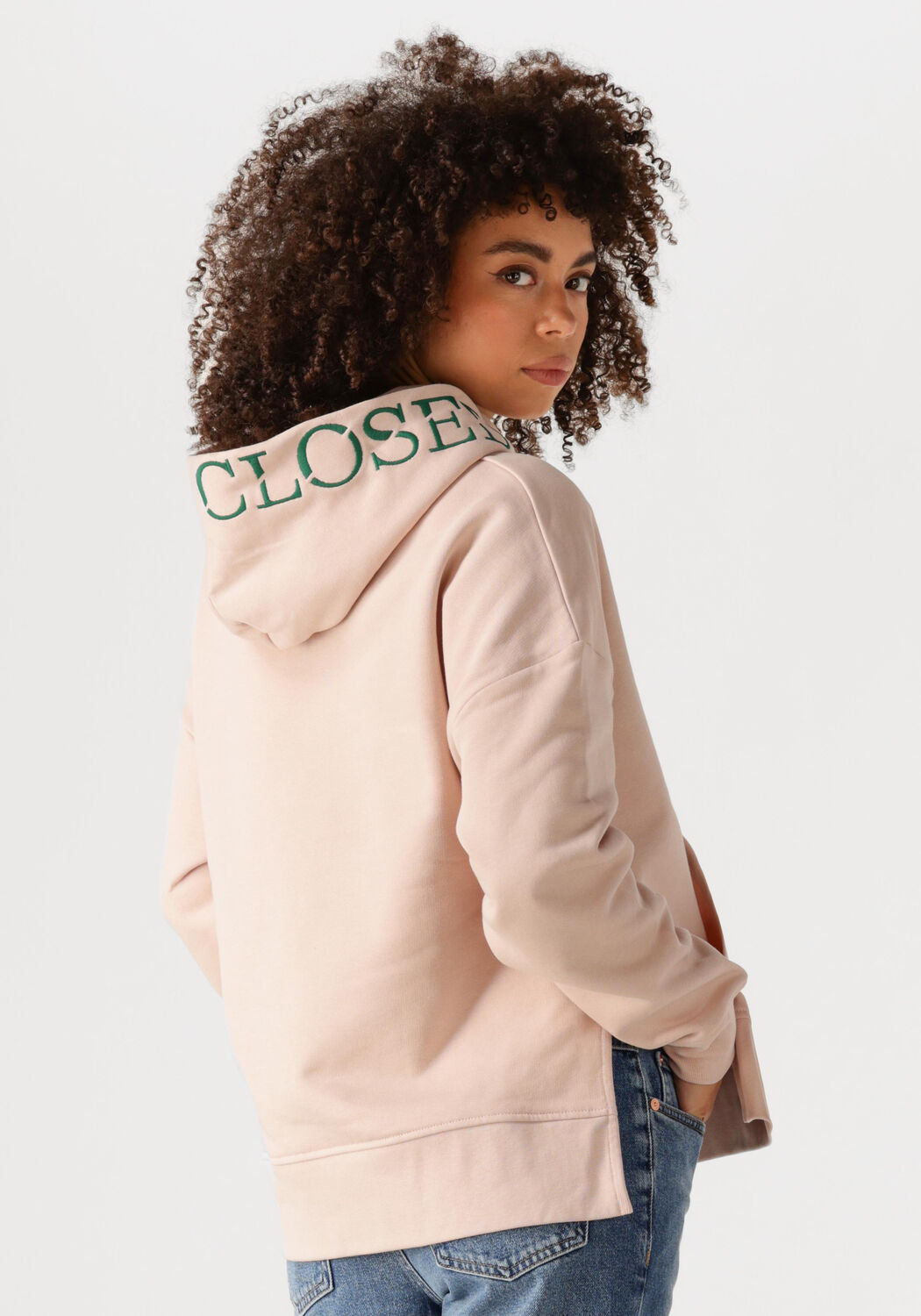 Closed Trui Dames Logo Hoodie, Maat: M, Kleur: Zand