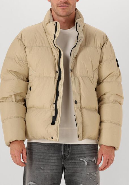 Beige STONE ISLAND Gewatteerde jas BOMBER - large