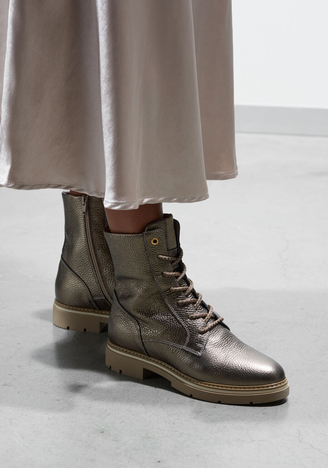 Gouden DL SPORT Veterboots 6376 - large