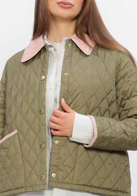Groene BARBOUR Gewatteerde jas ICONS CROPPED LEDDESDALE QUILTED JACKET - large
