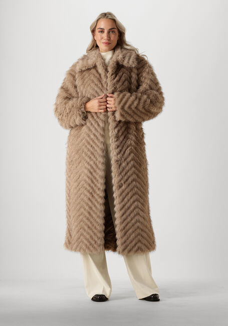 Beige STAND STUDIO Faux fur jas WYNTHER COAT - large