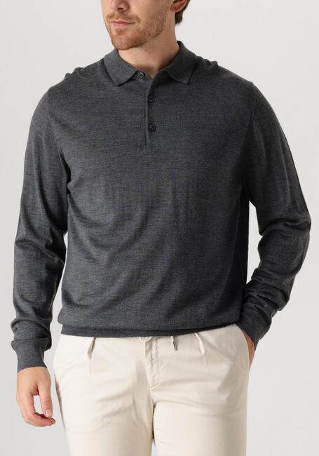 Grijze PROFUOMO Polo POLO LONG SLEEVE - large