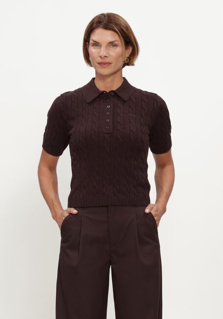 Bruine GESTUZ Truien/vesten GZTHILLA POLO PULLOVER - large