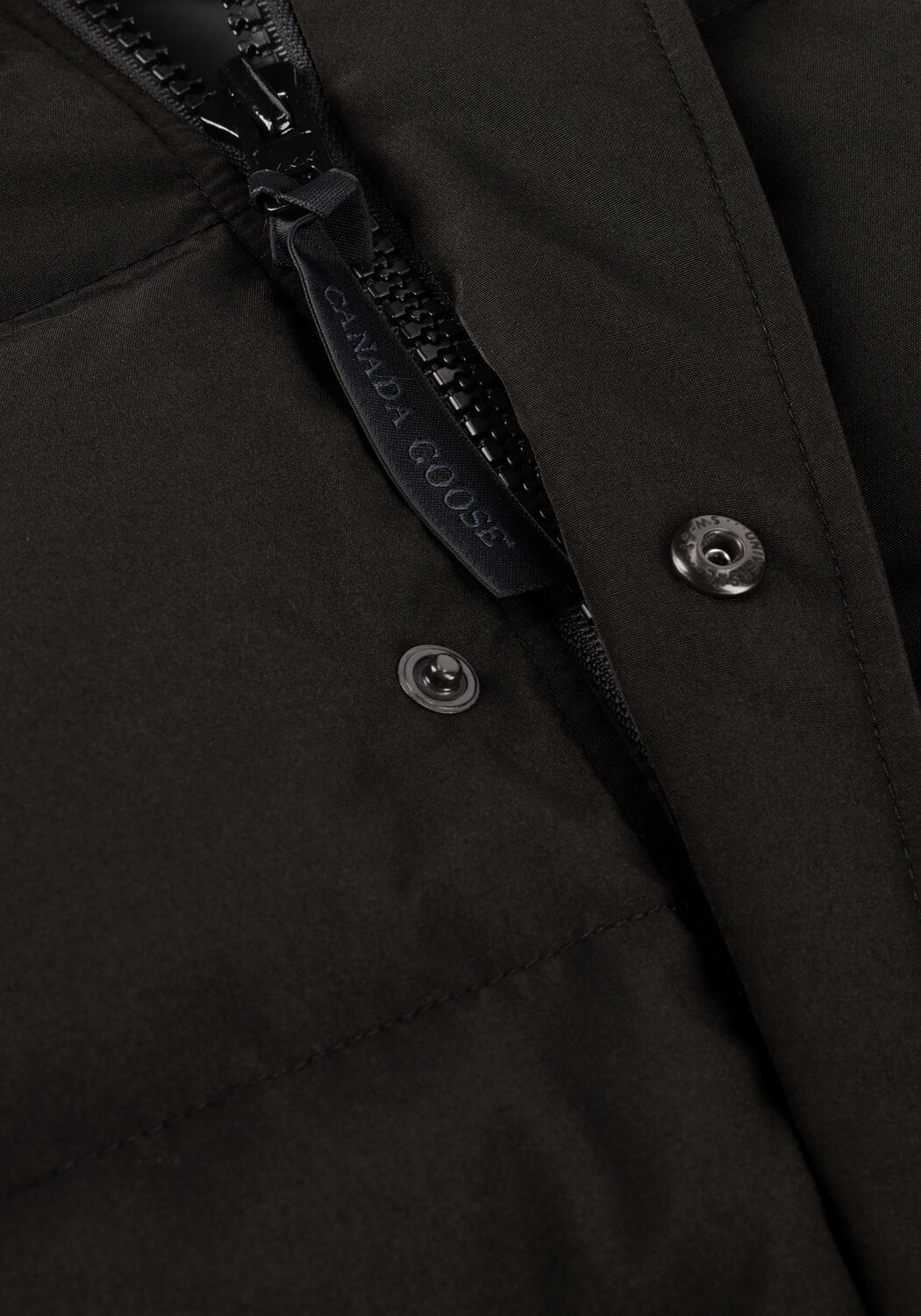 Zwarte CANADA GOOSE Gewatteerde jas MACMILLAN PARKA BLACK LABEL - large