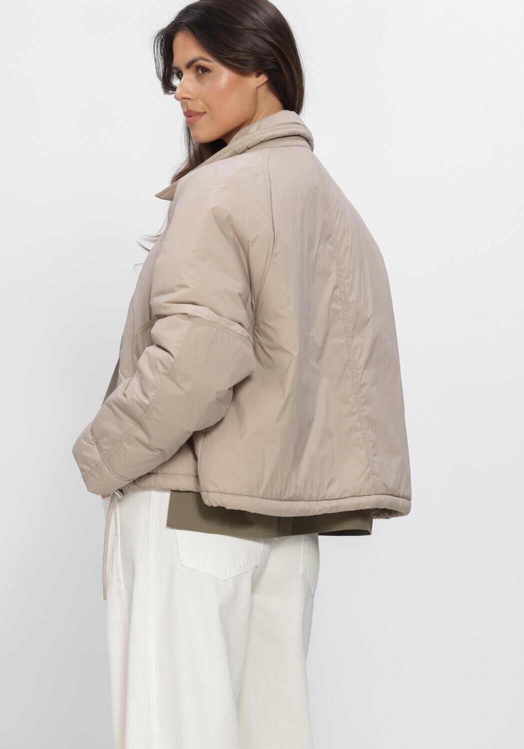 Beige CLOSED Gewatteerde jas SPORTIVE BLOUSON 1 - large