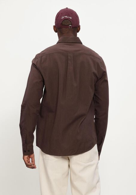 Bruine LES DEUX Klassiek overhemd SOFT FLANNEL SHIRT - large