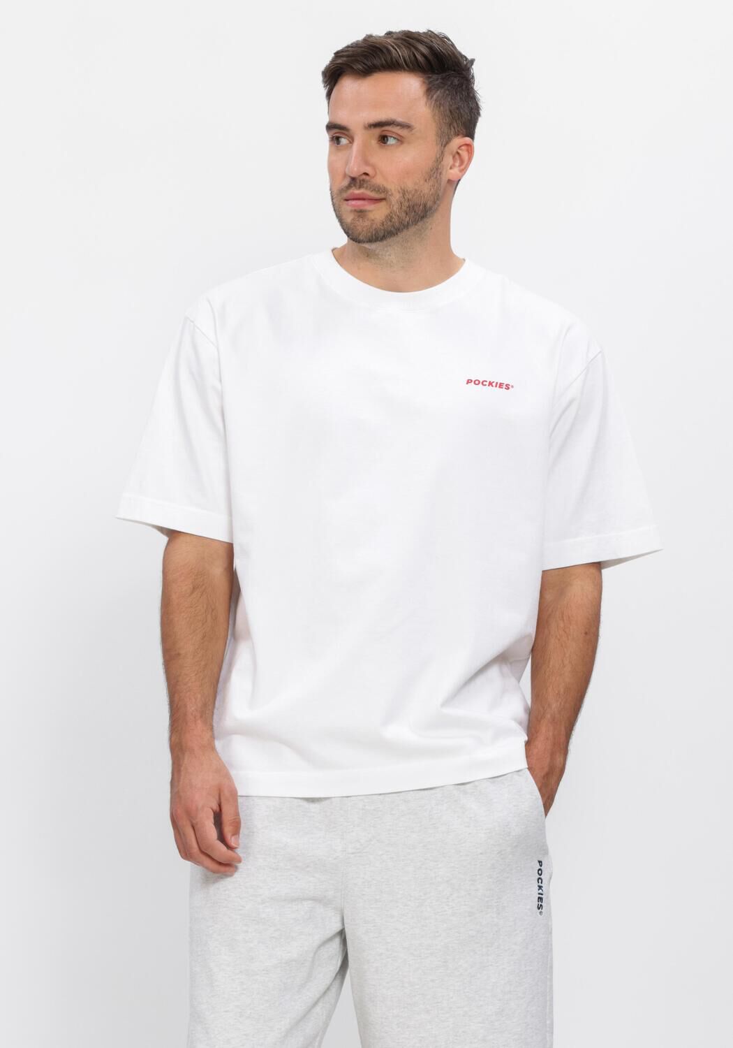Pockies T-Shirt Heren Lobster Weekend Tee, Maat: L, Kleur: Wit afbeelding 1