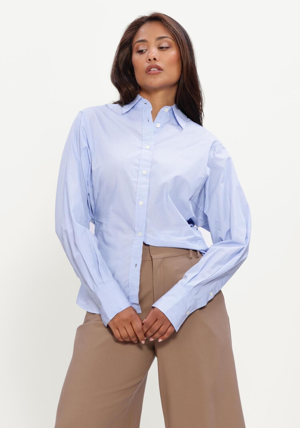 Lichtblauwe CLOSED Top WAISTED SHIRT - large