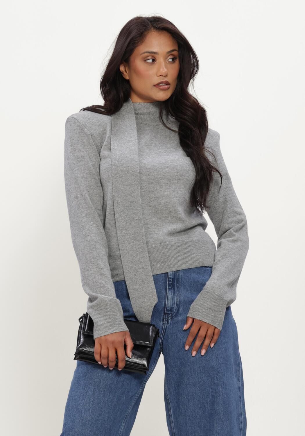 Grijze ROTATE Tops & T-shirts WOOL BLOW LS TOP - large