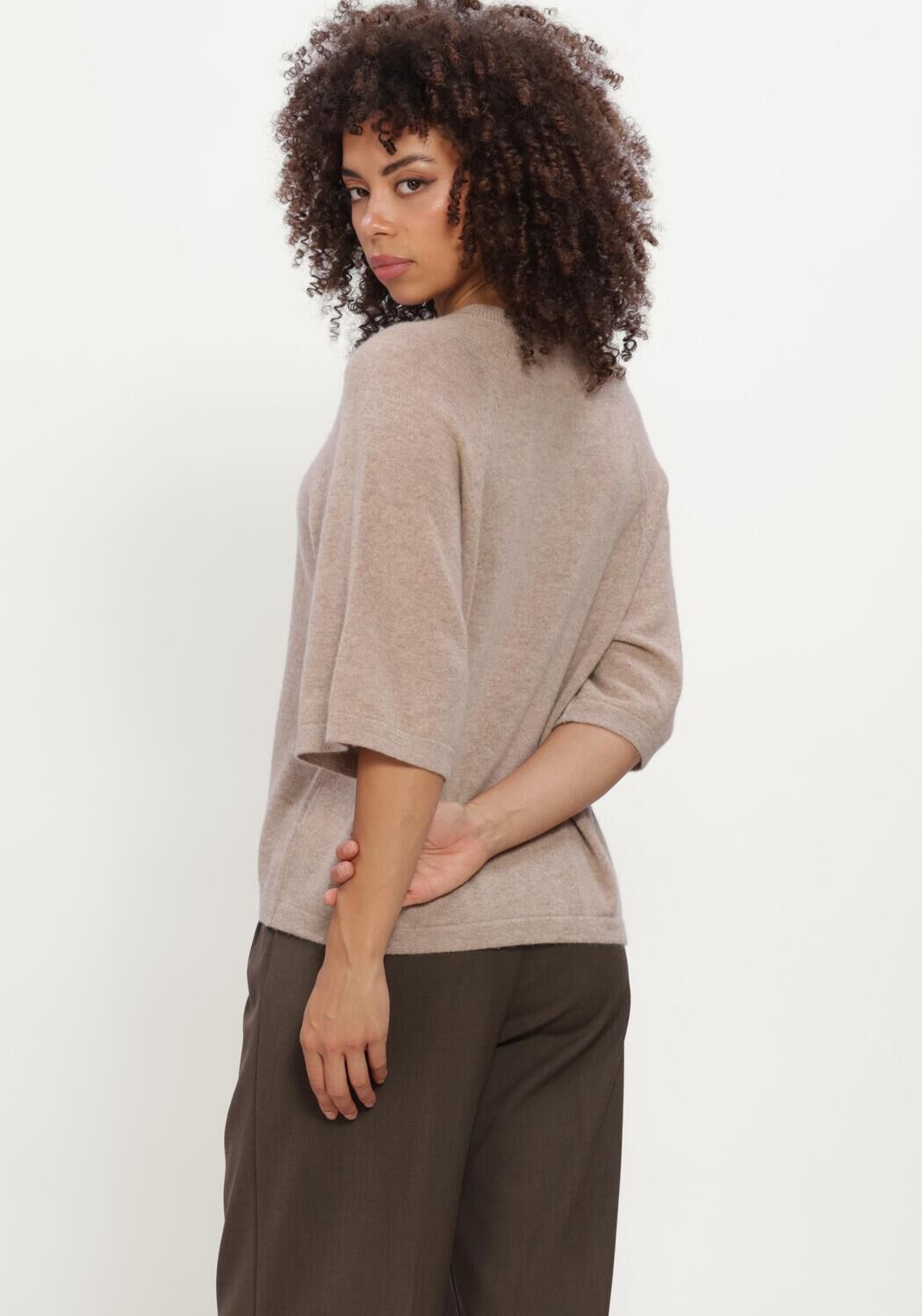 Beige ABSOLUT CASHMERE T-shirt LEANA - large