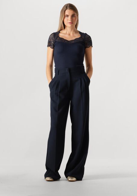 Donkerblauwe ROSEMUNDE Top BEATHA CAPSLEEVE - large