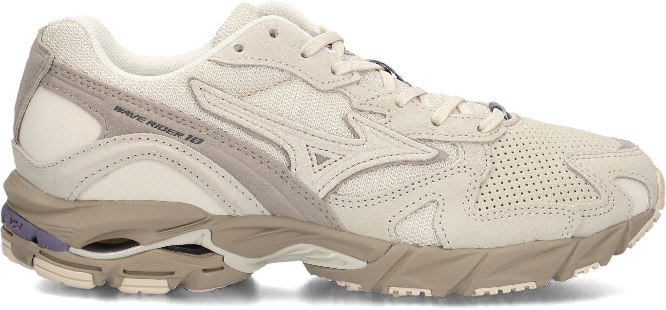 Mizuno Lage Sneakers Dames Wave Rider 10 Premium Dames, Maat: 40, Materiaal: Suède, Kleur: Beige