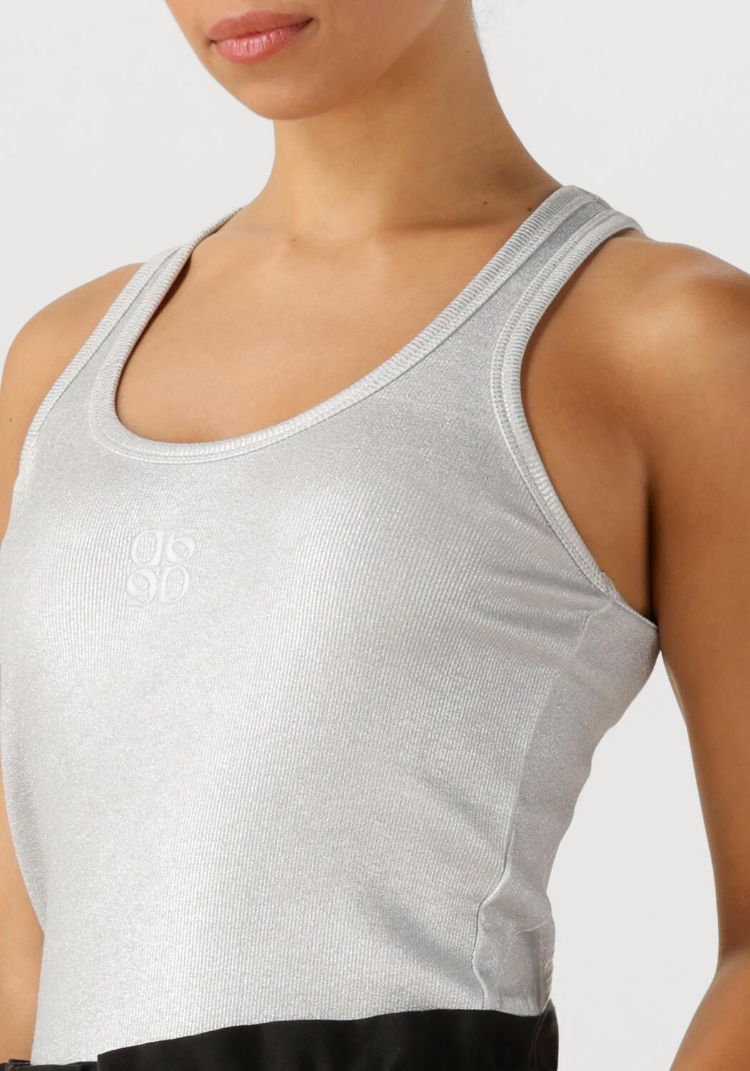 Zilveren DANTE6 Top ZORA METALLIC LOGO TANKTOP - large