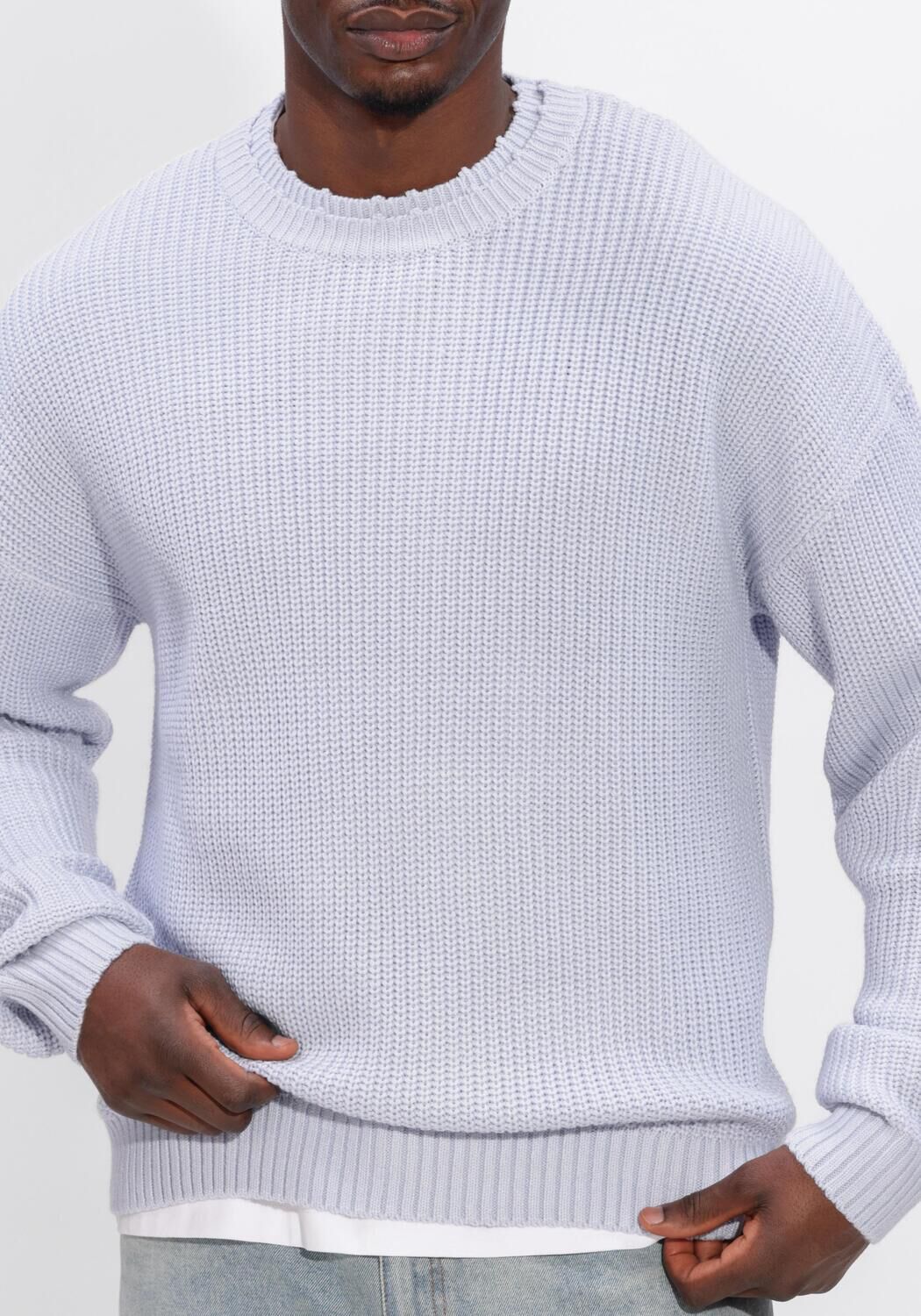 Lichtblauwe NEW AMSTERDAM SURF ASSOCIATION Trui BIG LOGO CREWNECK - large