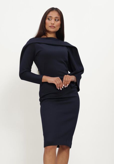 Donkerblauwe NATAN Midi jurk ROBE DROITE - large
