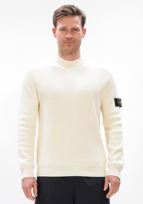 Ecru STONE ISLAND Trui CREW NECK S00D8 - large