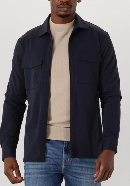 Donkerblauwe GENTI Overshirt OAKS SHIRT JACKET ZIP - large