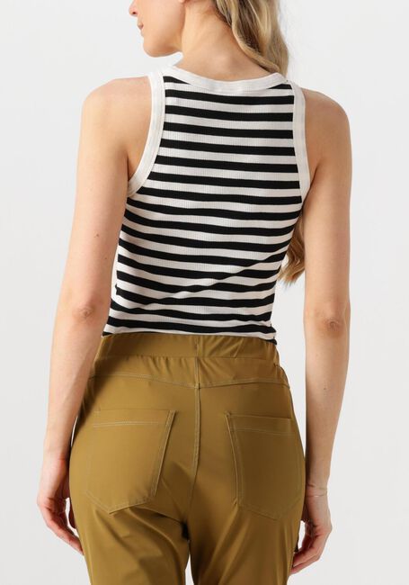 Zwarte PENN & INK Top SINGLET SMALL STRIPE - large