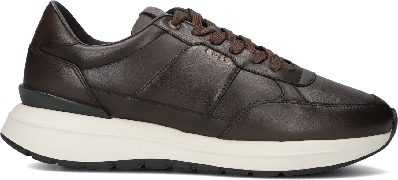 Boss Lage Sneakers Heren Jace Runn, Maat: 44, Materiaal: Leer, Kleur: Bruin