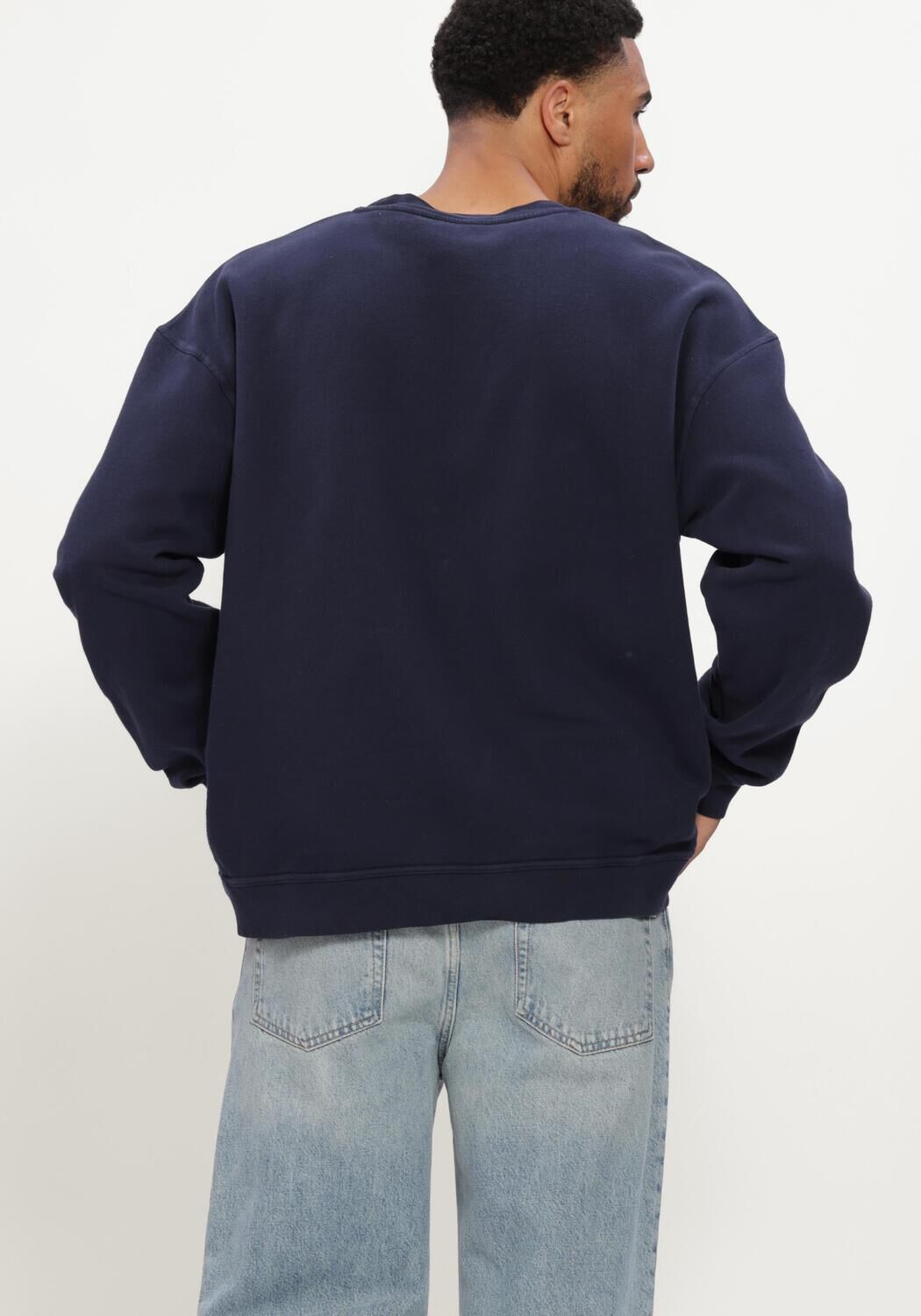 Donkerblauwe AMERICAN VINTAGE Sweater PLIZZY CREW - large