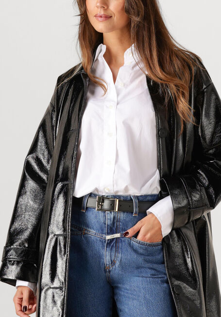 Zwarte MON FRAC Mantel COAT LONG CRAQUELE - large